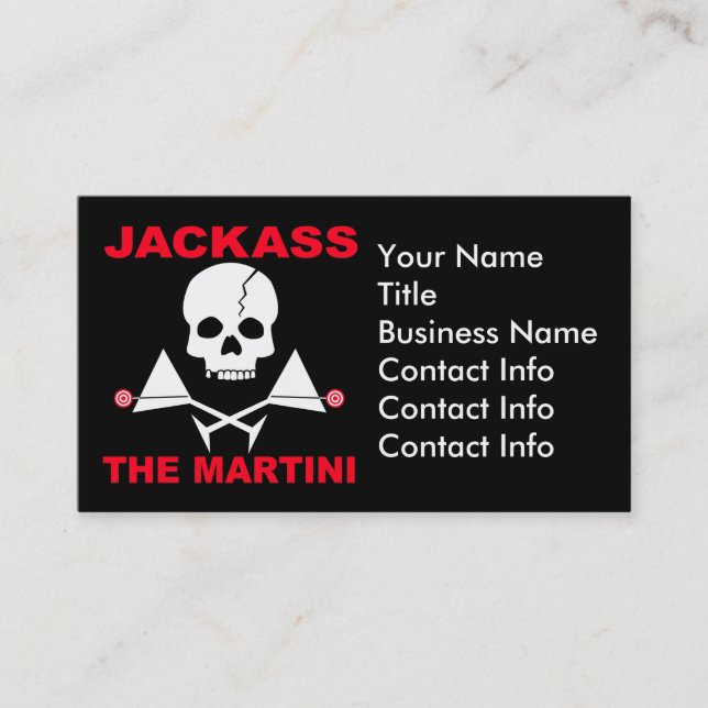 Visitenkarte - JACKASS, der Barkeeper (Vorderseite)