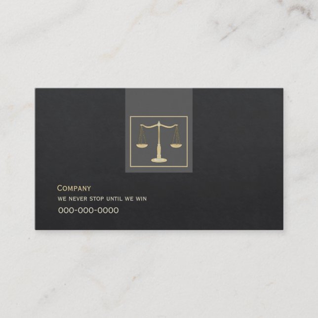 Visitenkarte "Justiz" (Vorderseite)