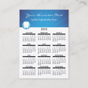Visitenkarte-Kalender 2015 zahnmedizinisch Visitenkarte