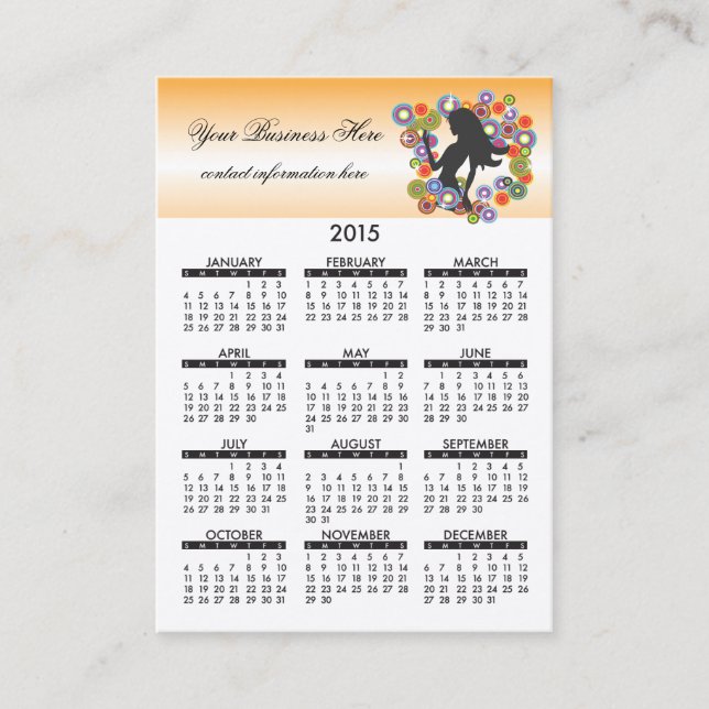 Visitenkarte-Kalender-Parfüm 2015 Visitenkarte (Vorderseite)