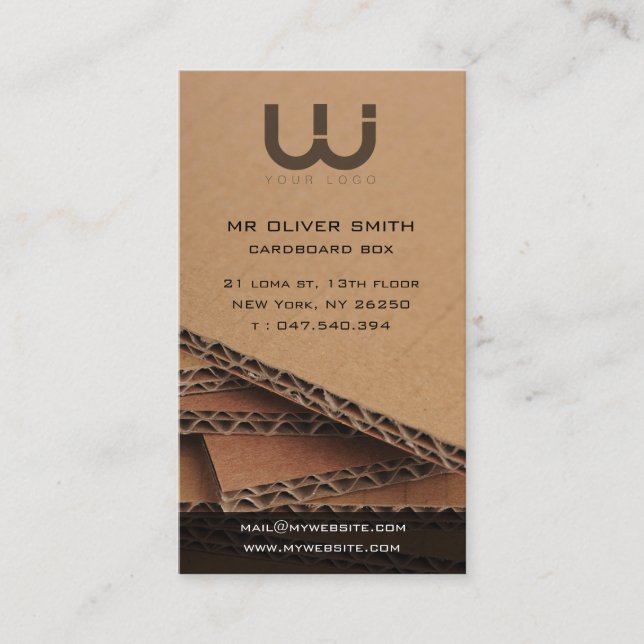 Visitenkarte, Kartonboden Visitenkarte (Vorderseite)