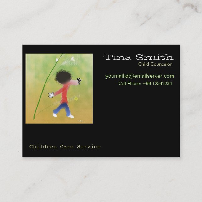 Visitenkarte - Kinderbetreuung (Vorderseite)