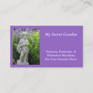 VISITENKARTE, KUNDENGERECHT, GARTEN STATUARISCH VISITENKARTE