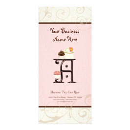 Visitenkarte - Letter A Monogram Dessert Bak Werbekarte