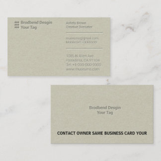 Visitenkarte Letterpress Business Man Company