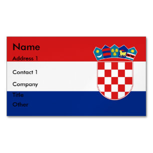 Visitenkarte-Magnet mit Flagge von Kroatien Magnetische Visitenkarte
