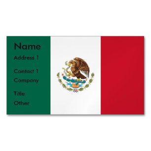 Visitenkarte-Magnet mit Flagge von Mexiko Magnetische Visitenkarte