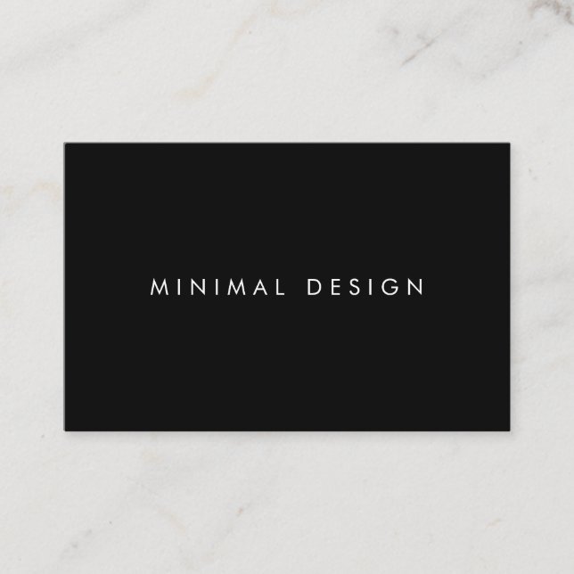 Visitenkarte Minimal Black BusinessCard (Vorderseite)