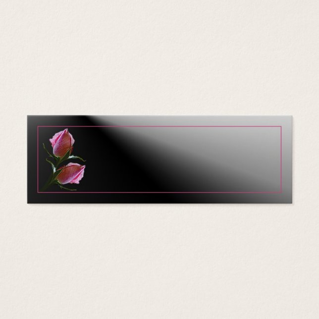 Visitenkarte mit doppelter Rose (Vorderseite)