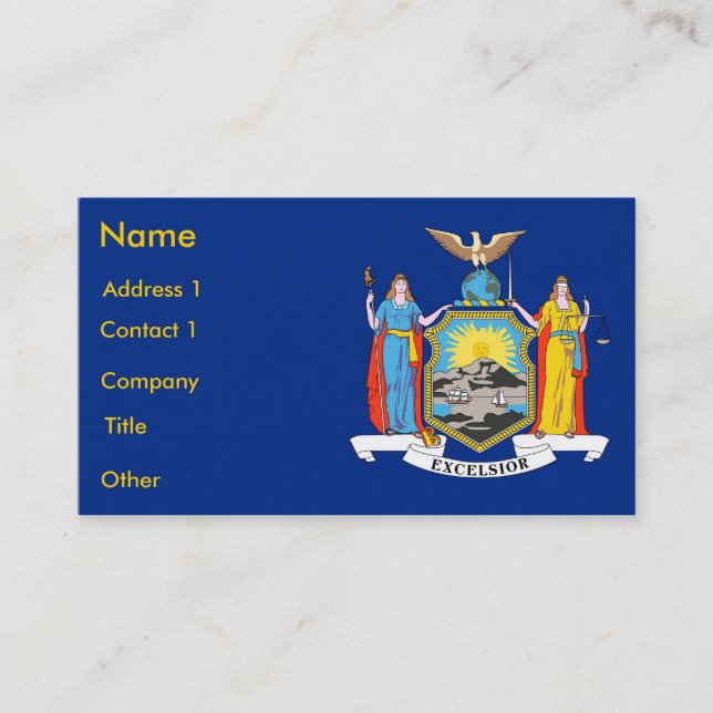 Visitenkarte mit Flag von New York U.S.A. (Vorderseite)
