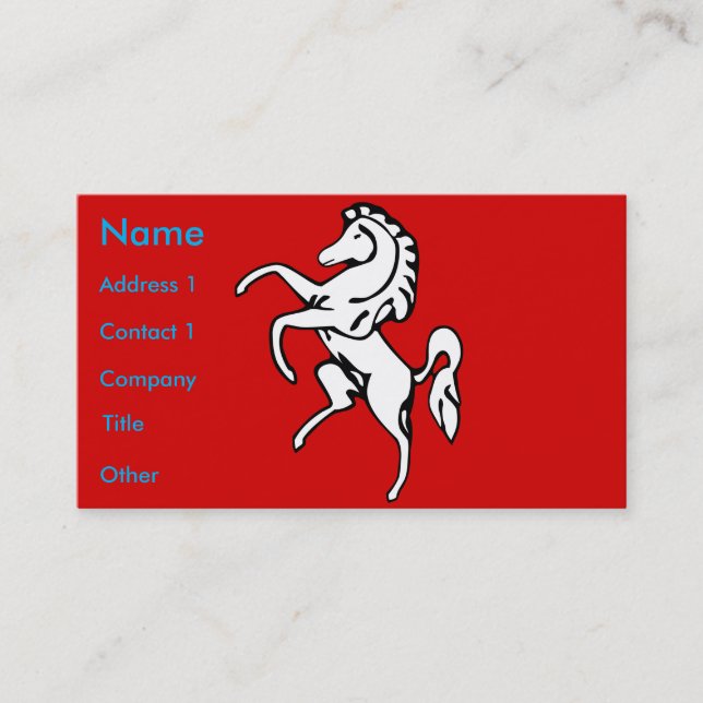 Visitenkarte mit Flagge von Kent, England (Vorderseite)