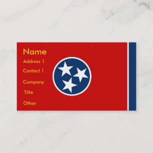 Visitenkarte mit Flagge von Tennessee USA