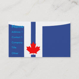 Visitenkarte mit Flagge von Toronto, Kanada
