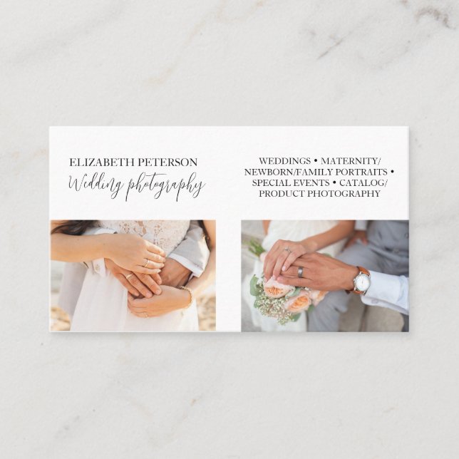 Visitenkarte mit Foto Hintergrund. (Vorderseite)