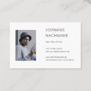 Visitenkarte mit Foto Vorlage - Selbst Gestalten