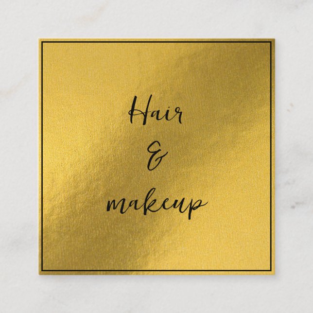 Visitenkarte mit goldenem Hintergrund (Vorderseite)