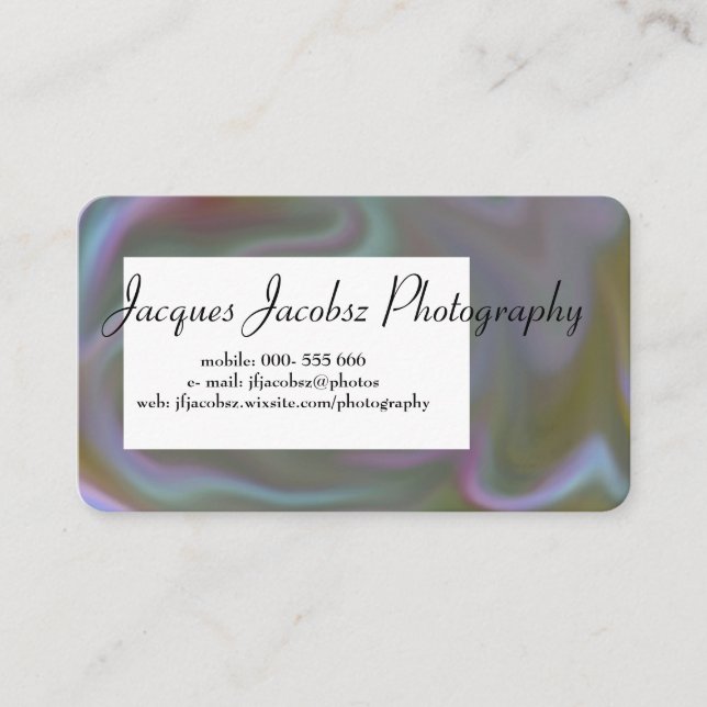 Visitenkarte mit Hintergrund der Retro-Gefärbte Kr (Vorderseite)