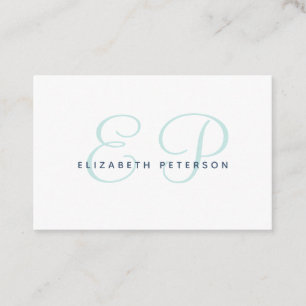 Visitenkarte mit Monogramm im einfachen Stil.