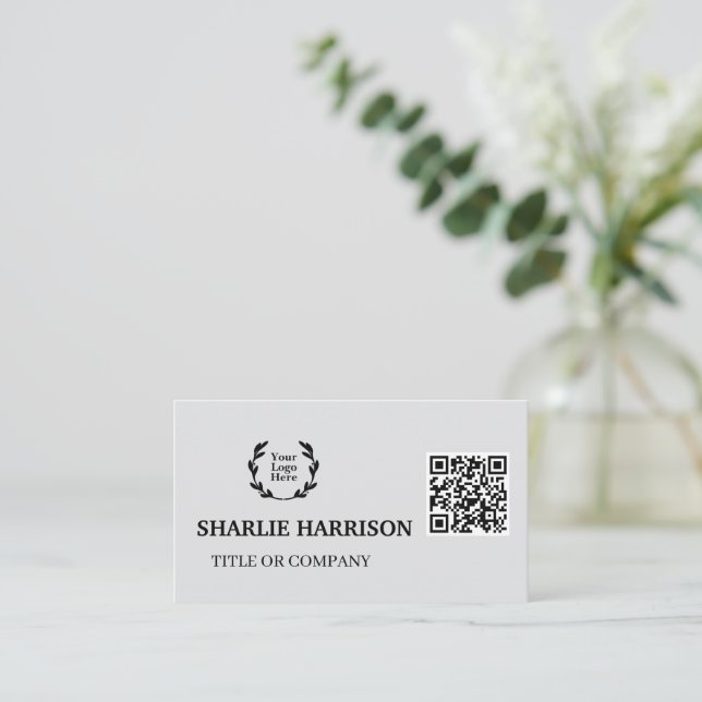 Visitenkarte mit QR-Code (Stehend Vorderseite)
