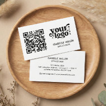 Visitenkarte mit QR-Code | Einfaches modernes Desi