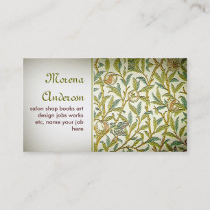 Visitenkarte mit Vinatage Foliage Retro