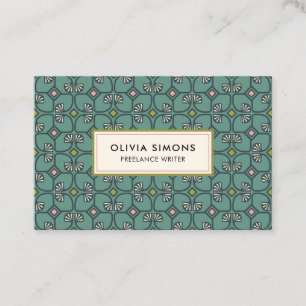 Visitenkarte mit Vintagem Art-Deko-Muster