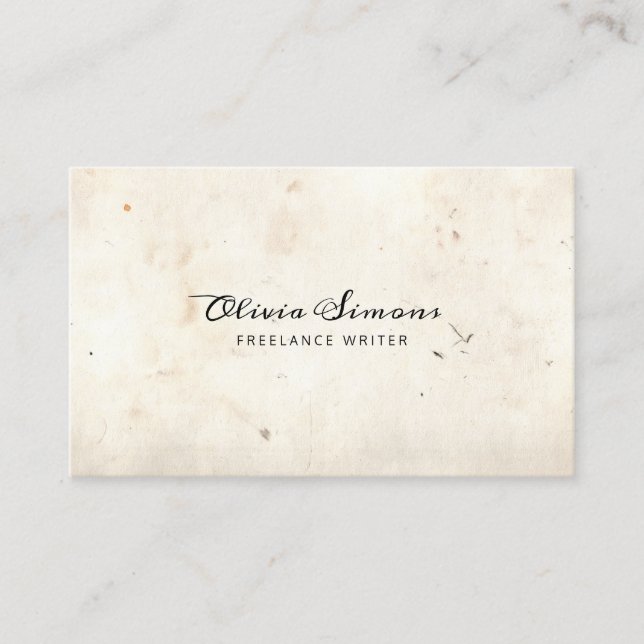 Visitenkarte mit Vintagem Rahmen (Vorderseite)