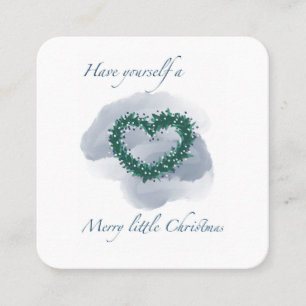 Visitenkarte mit Weihnachtsillustrierung