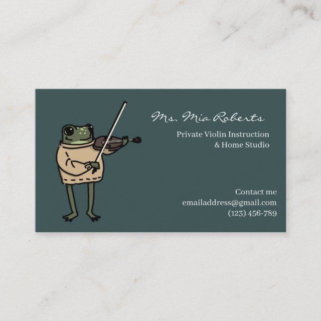 Visitenkarte Musiklehrer (Vorderseite)