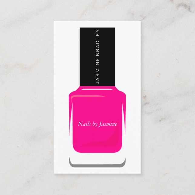 Visitenkarte - Nagellack-Pink (Vorderseite)