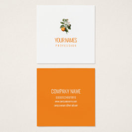 Visitenkarte: "ORANGE BLOSSOM": ORANGE TEXT