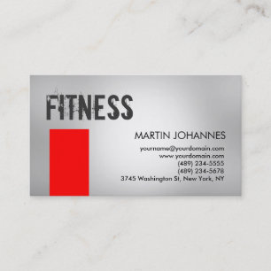 Visitenkarte Persönlicher Trainer Rot Grau