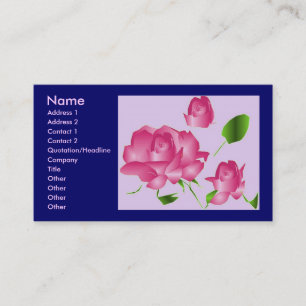 Visitenkarte "Pink Lavender Rose Florist"