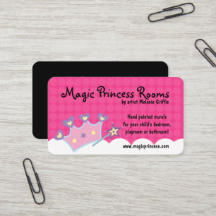Visitenkarte Prinzessin-Wand Pink Dot