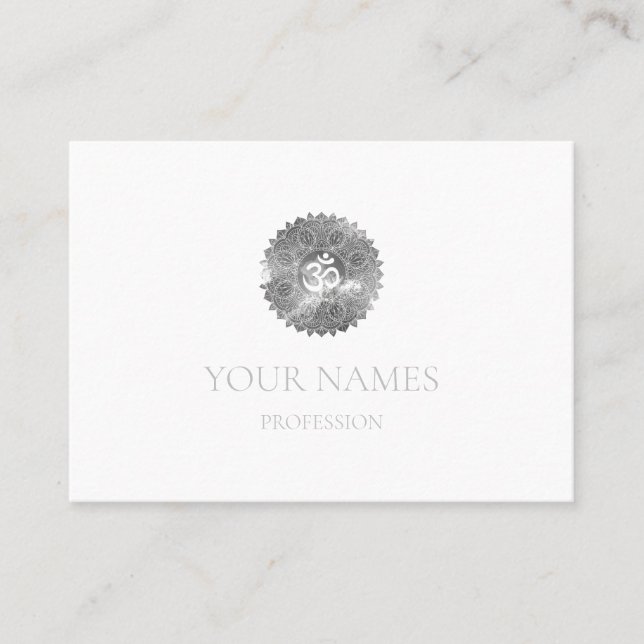 Visitenkarte: RAINBOW MANDALA + OHM  Visitenkarte (Vorderseite)