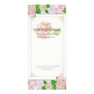 Visitenkarte - Rose Hydrangea Florist Florist Flor Werbekarte