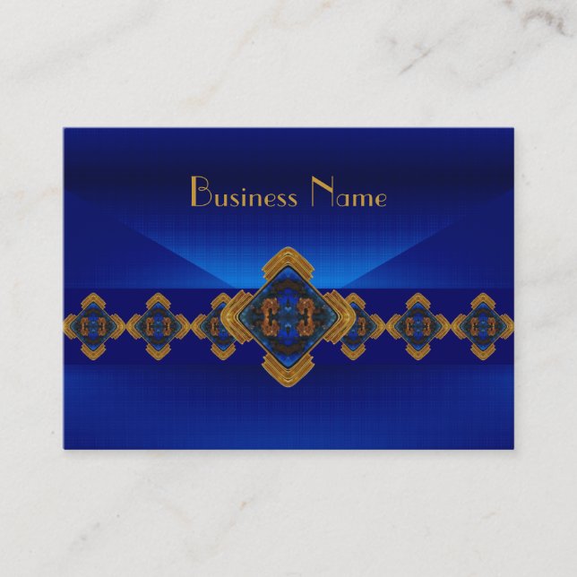 Visitenkarte Royal Blue Motif Design (Vorderseite)