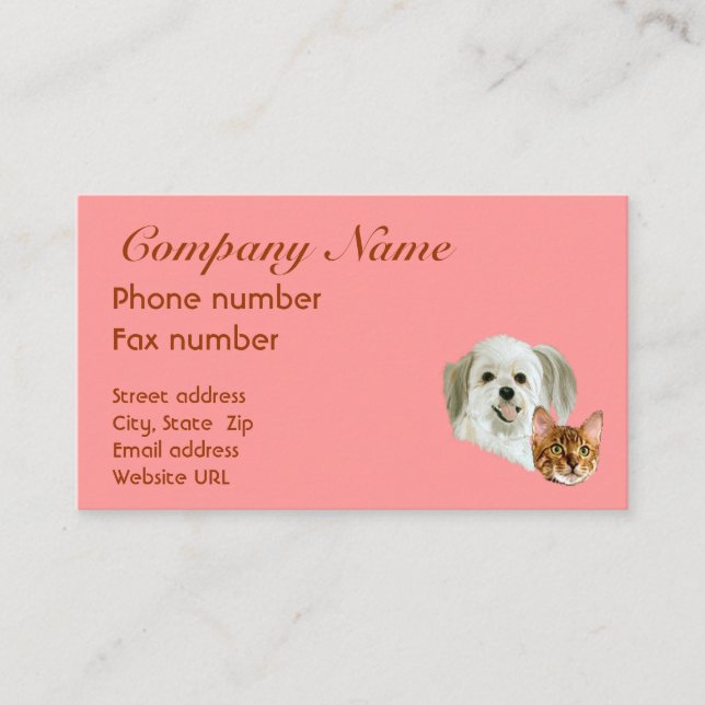 Visitenkarte-Schablone Visitenkarte (Vorderseite)