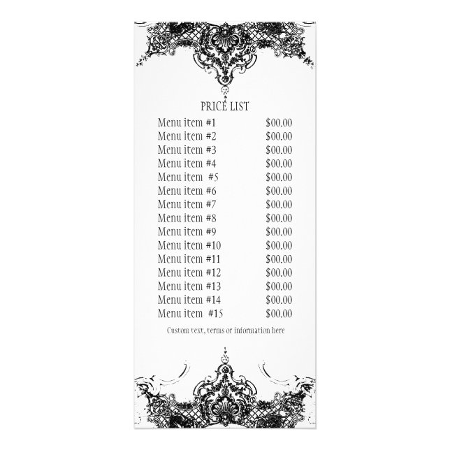 Visitenkarte: Toile Damask Swirl floral Werbekarte (Vorne)