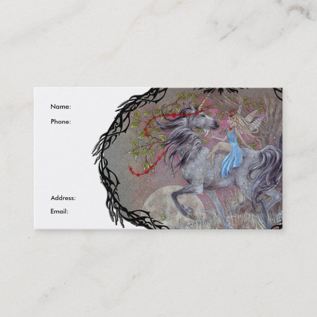 Visitenkarte - UnicornValentine (Vorderseite)