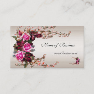 Visitenkarte Vintag Creme Rose