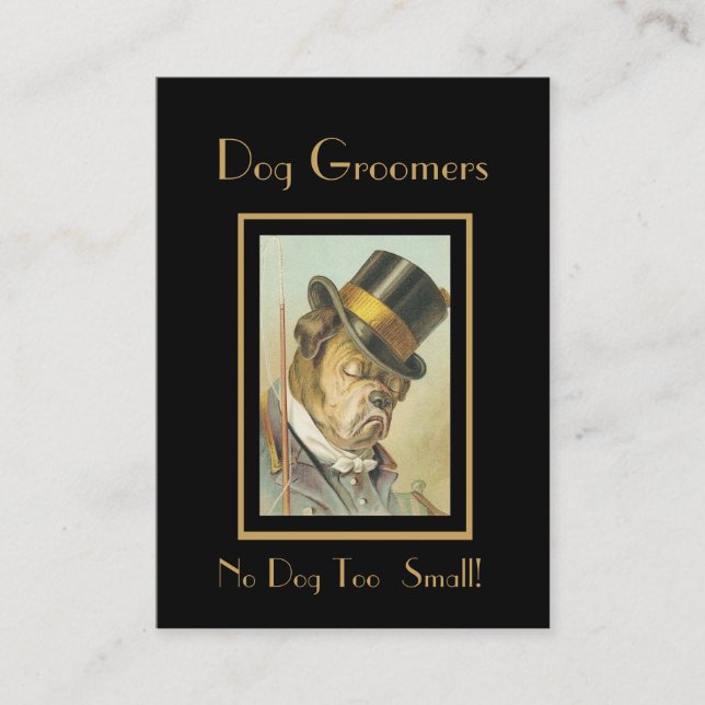 Visitenkarte Vintag Hunde Groomere 2 (Vorderseite)