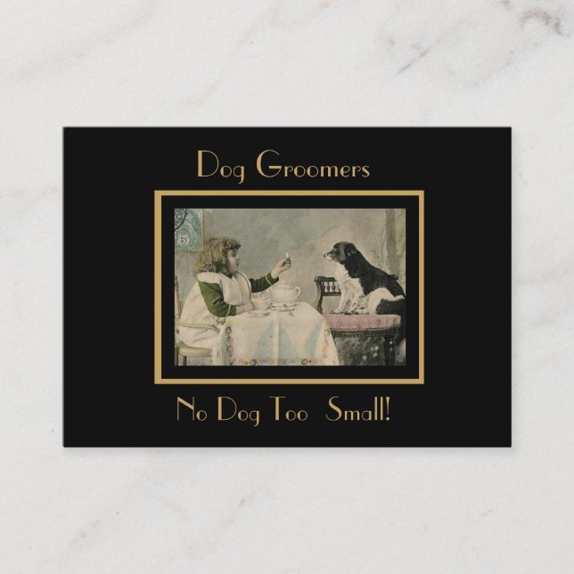 Visitenkarte Vintag Hunde Groomere 5 (Vorderseite)
