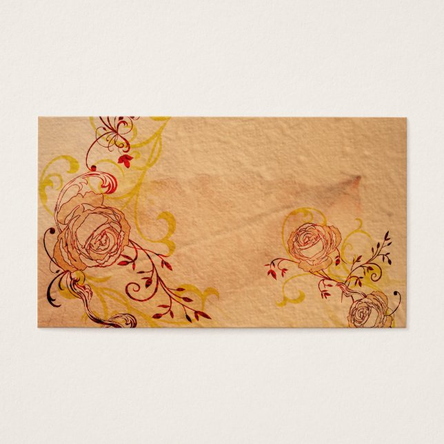 Visitenkarte Vintager Rose (Vorderseite)