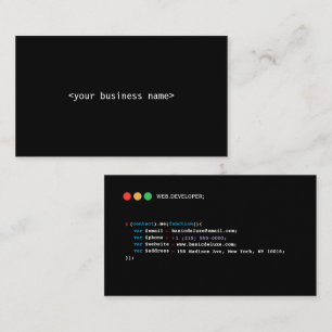 Visitenkarte - Webentwicklerstil