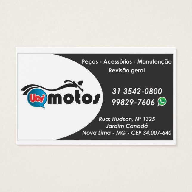 Visitenkarte Werkstatt von Motorrädern (Vorderseite)