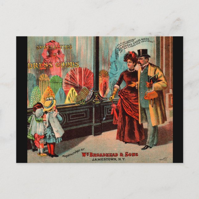 Visitenkarte William Broadhead & Sons Kleidung Postkarte (Vorderseite)