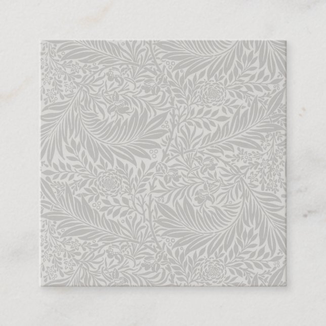 Visitenkarte: WILLIAM MORRIS : LARKSPUR Quadratische Visitenkarte (Vorderseite)