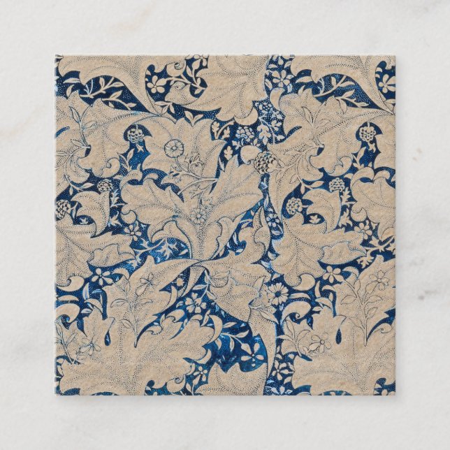 Visitenkarte: WILLIAM MORRIS : WALLFLOWER Quadratische Visitenkarte (Vorderseite)