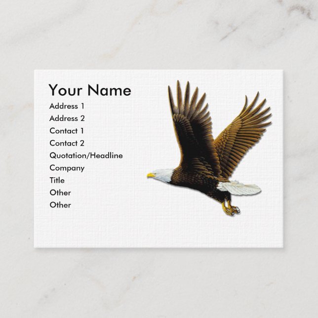 Visitenkarten, amerikanischer Weißkopfseeadler Visitenkarte (Vorderseite)